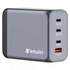 Verbatim GNC-200 GaN Charg. 200W 3xUSB-C PD, 1xUSB-A QC 3.0 32204 871810-20