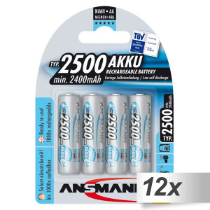 12x4 Ansmann maxE NiMH piles 2500 Mignon AA 2400 mAh 502756-20