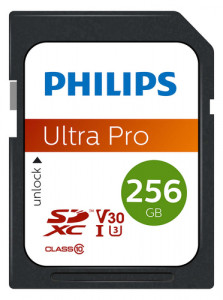 Philips SDXC Card 256GB Class 10 UHS-I U3 V30 A1 512409-20