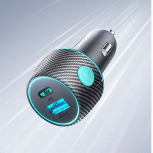 Joyroom Car Charger U+C, QC 3.0, PD, 60W, RGB, Black (JR-CCN01) DO615369-20