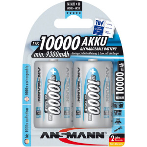 1x2 Ansmann NiMH piles 10000 Mono D 9300 mAh 5030642 871099-20