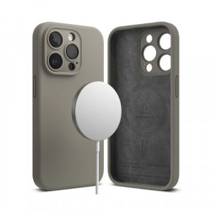 Ringke iPhone 15 Pro Max Case Silicone Magnetic Gray DI1044745-20