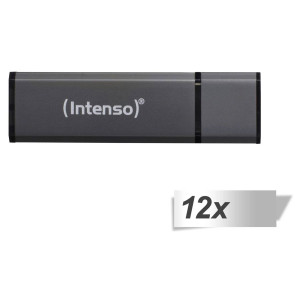 12x1 Intenso Alu Line anthracite 8GB USB Stick 2.0 447554-20