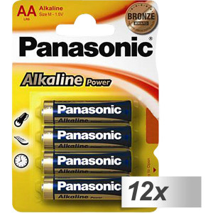 12x4 Panasonic Alkaline Power Mignon LR6 AA 464634-20
