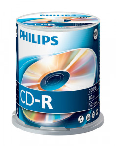 1x100 Philips CD-R 80Min 700MB 52x SP 513473-20