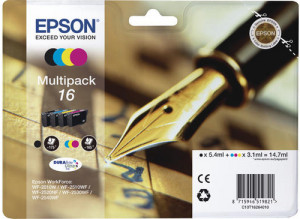 Epson DURABrite Ultra Multipack T 162 BK/C/M/Y T 1626 267689-20