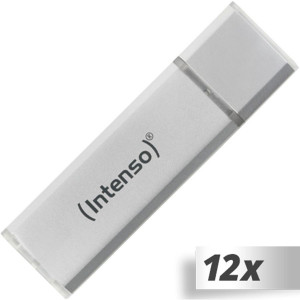 12x1 Intenso Alu Line argent 4GB USB Stick 2.0 305181-20
