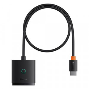 Baseus AirJoy 2-in-1, 4K, 60Hz, Bi-directional HDMI adapter with built-in HDMI male cable (1m), Black (B01331105111-01) DA9073-20