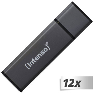 12x1 Intenso Alu Line 16GB USB Stick 2.0 anthracite 305195-20