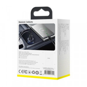 Baseus Car Charger Particular Digital Display C+U, PD 3.0 QC 4.0+, SCP, PPS, 5A, 65W Dark Gray (CCKX-C0G) DA1118188-20