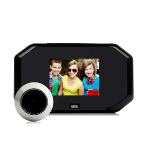 Danmini YB-30BH Caméra de sécurité 3MP avec écran de 1 pouce prenant un cache-prise de porte, carte de support TF (noir) SH0134420-20