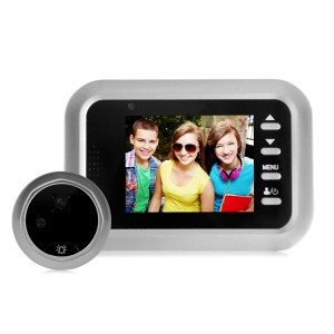 Caméra de sécurité W8-S 2,4 pouces avec écran 2.0MP sans déranger la visionneuse de judas, carte de soutien TF (argent) SH610S577-20