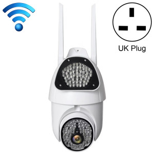 QX37 1080P WIFI Caméra de surveillance haute définition Haute-définition Caméra à dôme extérieure, Support Vision nocturne et détection de voix et de mouvement à double sens (Plug britannique) SH20UK8-20