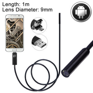 2 en 1 micro caméra d'endoscopie USB et endoscope USB caméra d'inspection de tube de serpent avec 6 DEL pour le plus récent téléphone OTG Android, longueur: 5 m, diamètre de la lentille: 9 mm SH05041915-20