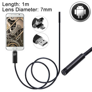 2 en 1 Micro USB et USB Endoscope étanche caméra de tube de serpent avec 6 LED pour la plus récente OTG Android Phone, Longueur: 1.0m, diamètre de la lentille: 7mm SH052A1406-20
