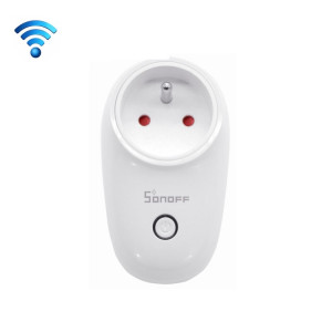Prise d'alimentation intelligente Sonoff S26 WiFi Télécommande sans fil avec interrupteur d'alimentation, compatible avec Alexa et Google Home, prise en charge iOS et Android, prise de type F de l'UE SH03411310-20