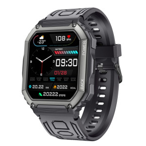Montre intelligente de sport podomètre étanche KR06, prise en charge de la fréquence cardiaque/surveillance de la pression artérielle/appel BT (noir) SH836B708-20