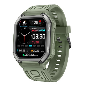 Montre intelligente de sport podomètre étanche KR06, prise en charge de la fréquence cardiaque/surveillance de la pression artérielle/appel BT (vert) SH836G1678-20