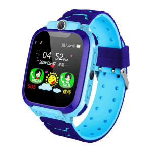 Q12 Montre intelligente à écran couleur de 1,44 pouces pour enfants, non étanche, prise en charge du positionnement LBS / numérotation bidirectionnelle / SOS / surveillance vocale / application Setracker (bleu) SH732L223-20