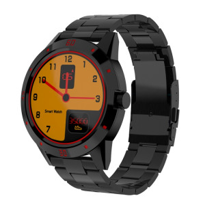 N6 Smart Watch 1.3 pouces écran TFT MTK2502C Bluetooth4.0, bracelet de montre en acier inoxydable, moniteur de fréquence cardiaque de soutien et podomètre et moniteur de sommeil et rappel sédentaire (noir) SH559B147-20