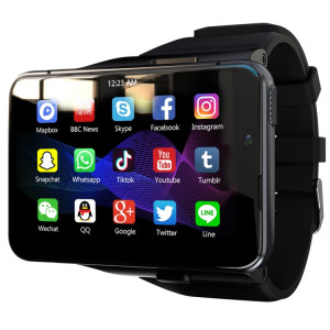 LOKMAT APPLLP Max 4G Call Smart Watch, 2,88 pouces MTK6761 Quad Core, 4 Go + 64 Go, Android 9.0, GPS, fréquence cardiaque (noir) SL914B61-20