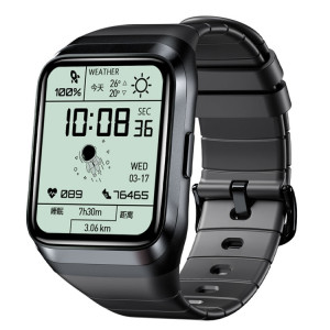 LOKMAT ZEUS 2 Montre intelligente étanche à écran de 1,69 pouces, GPS / Fréquence cardiaque / Oxygène sanguin / Tensiomètre (Noir) SL920B1484-20