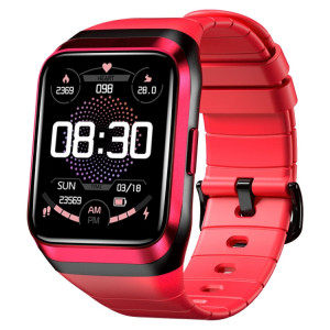 LOKMAT ZEUS 2 Montre intelligente étanche à écran de 1,69 pouces, GPS / Fréquence cardiaque / Oxygène sanguin / Tensiomètre (Rouge) SL920R1685-20