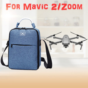 Étui antichoc étanche à l'épaule simple pour voyage de transport, housse de transport, boîte pour DJI Mavic 2 Pro / Zoom et accessoires (bleu) SH155L1324-20