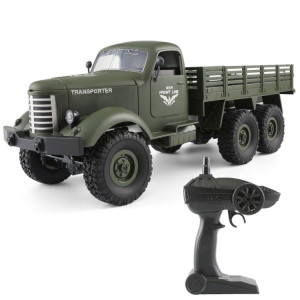 JJR / C Q60 Transporter-1 Full Body 1:16 Mini 2.4GHz RC 6WD Tracked Jouet de Voiture de Camion Militaire Off-Road (Vert Armée) SJ21AG536-20