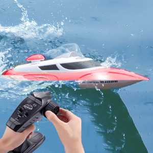 HongXunJie HJ806 2.4Ghz Refroidissement À L'eau Des Bateaux De Course À Grande Vitesse Avec Télécommande, Fonction Auto Flip, Distance De Contrôle De 200m (Rouge) SH491R1062-20