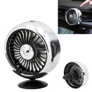 Ventilateur de refroidissement électrique multi-fonction portable sortie d'air de voiture Sucker (argent) SH581S1758-20