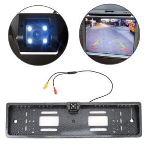 JX-9488 720x540 Pixel efficace NTSC 60HZ CMOS II Caméra de recul universelle en fibre de carbone pour voiture étanche avec 2W 80LM 5000K Lampe 4LED à lumière blanche, DC 12V, Longueur du fil: 4m SH15231866-20