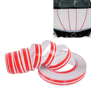 Ligne de ruban décoratif auto-adhésif de voiture de 12 mm × 9,8 m (rouge) SH760R1904-20
