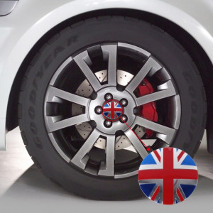 4 pcs angleterre drapeau métal voiture autocollant moyeu de roue chapeaux center cover décoration SH176776-20