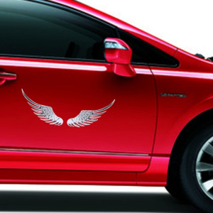 Autocollant de voiture 3D Angel Wing autocollant de voiture Auto Decal Decal Décoration Couleur Argent SH2709477-20