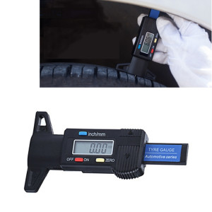 0-25mm Électronique Numérique Tread Plan Rectifiant Rondes Reconnaissance Résultat Existe Tread Tablettes Type Gauge Profondeur Vernier Caliper Outils de Mesure (Noir) S0878B1659-20