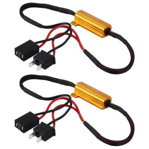 2 PCS H7 Voiture Canbus Annuleur D'erreur Décodeur Résistance De Charge LED 50W 8 Ohm Sans Clignotant Décodeur Résistance À La Chaleur Boîtier En Aluminium Dissipateur De Chaleur Haute Puissance Résistance De La SH33831234-20