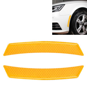2 pcs auto-styling roue sourcil autocollant décoratif bande décorative (jaune) SH328Y129-20