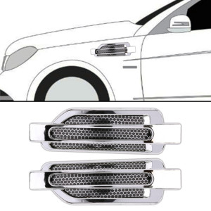 Autocollant décoratif aléatoire pour voiture, style 2 PCS (argent) SH958S1005-20