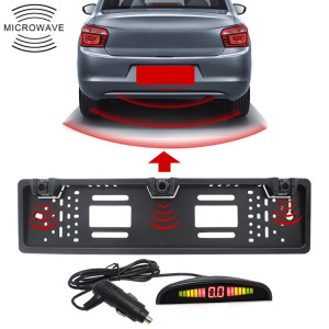 Capteur de stationnement de cadre de plaque d'immatriculation de voiture sans fil Europe PZ300L-W Radar de recul avec 3 détecteurs Radar SH71481032-20