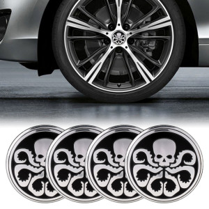 4 PCS autocollant décoratif moyeu de roue, motif crâne, style voiture, diamètre: 5,8 cm SH71561904-20