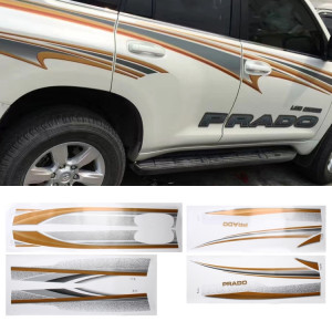 4 PCS SUV corps bande décorative marque voiture rationaliser brillant autocollant pour 2014 Version Prado SH83081133-20