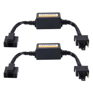 2 PCS H4 voiture Auto phare LED Canbus avertissement adaptateur de décodeur sans erreur pour DC 9-16 V / 20 W-40 W SH8736639-20