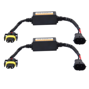 2 pièces H11 / H8 / H9 / H16 / 5202 voiture phare LED automatique Canbus avertissement adaptateur de décodeur sans erreur pour DC 9-16 V / 20 W-40 W SH873897-20