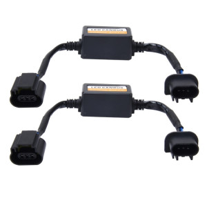 2 PCS H13 voiture Auto phare LED Canbus avertissement adaptateur de décodeur sans erreur pour DC 9-16 V / 20 W-40 W SH87391821-20