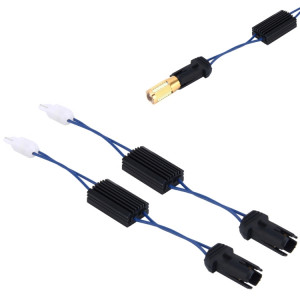 Adaptateur de décodeur sans erreur d'avertissement de lumière de dégagement automatique de voiture 2 PCS T10 pour DC 12V / 3W SH8741807-20