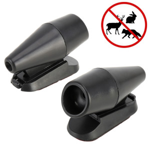 Alarme sonore d'alerte de cerf d'ABS de voiture Répulsif ultrasonique d'animaux d'énergie éolienne (noir) SH185B687-20