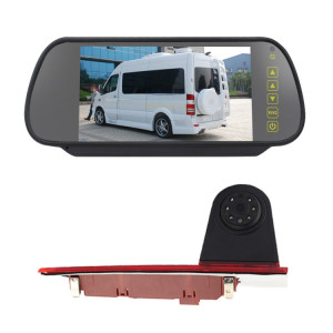 PZ477 voiture étanche 170 degrés caméra de vue de feu de freinage + moniteur de vue arrière 7 pouces pour Ford Transit personnalisé SH34211170-20