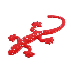 Autocollant décoratif de voiture en métal en forme de gecko (rouge) SH633R1591-20