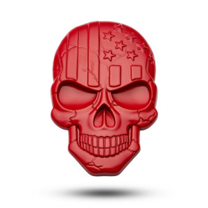 Autocollant de voiture en métal crâne de diable en trois dimensions (rouge) SH803R1150-20